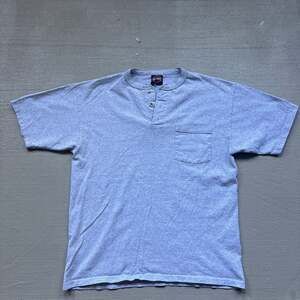 Harley-Davidson Men's Short Sleeve Grey Henley T-Shirt with Pocket